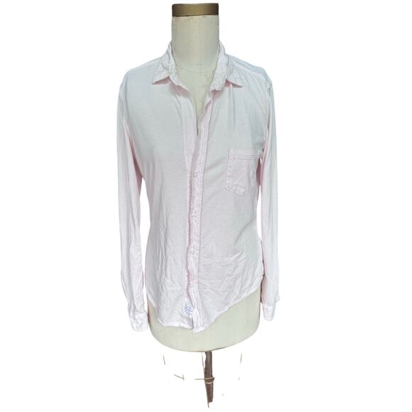 Frank & Eileen "Eileen" Relaxed Button Up Shirt in Pale Pink sz sm - Picture 2 of 7